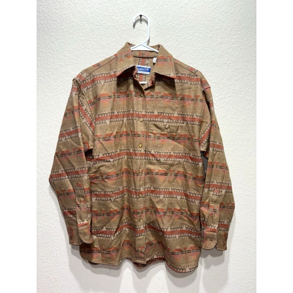 Pendleton Aztec Knockabout Wool Flannel Shirt Medium